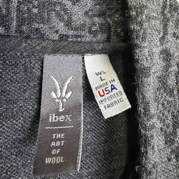 Ibex Juliet Zip Tunic Cardigan Sweater Large Gray Outdoors Merino Wool Zque Knit - Picture 12 of 12